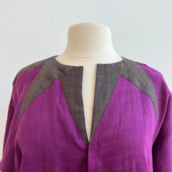 1970s Issey Miyake Purple Linen Jacket - Picture 3 of 7